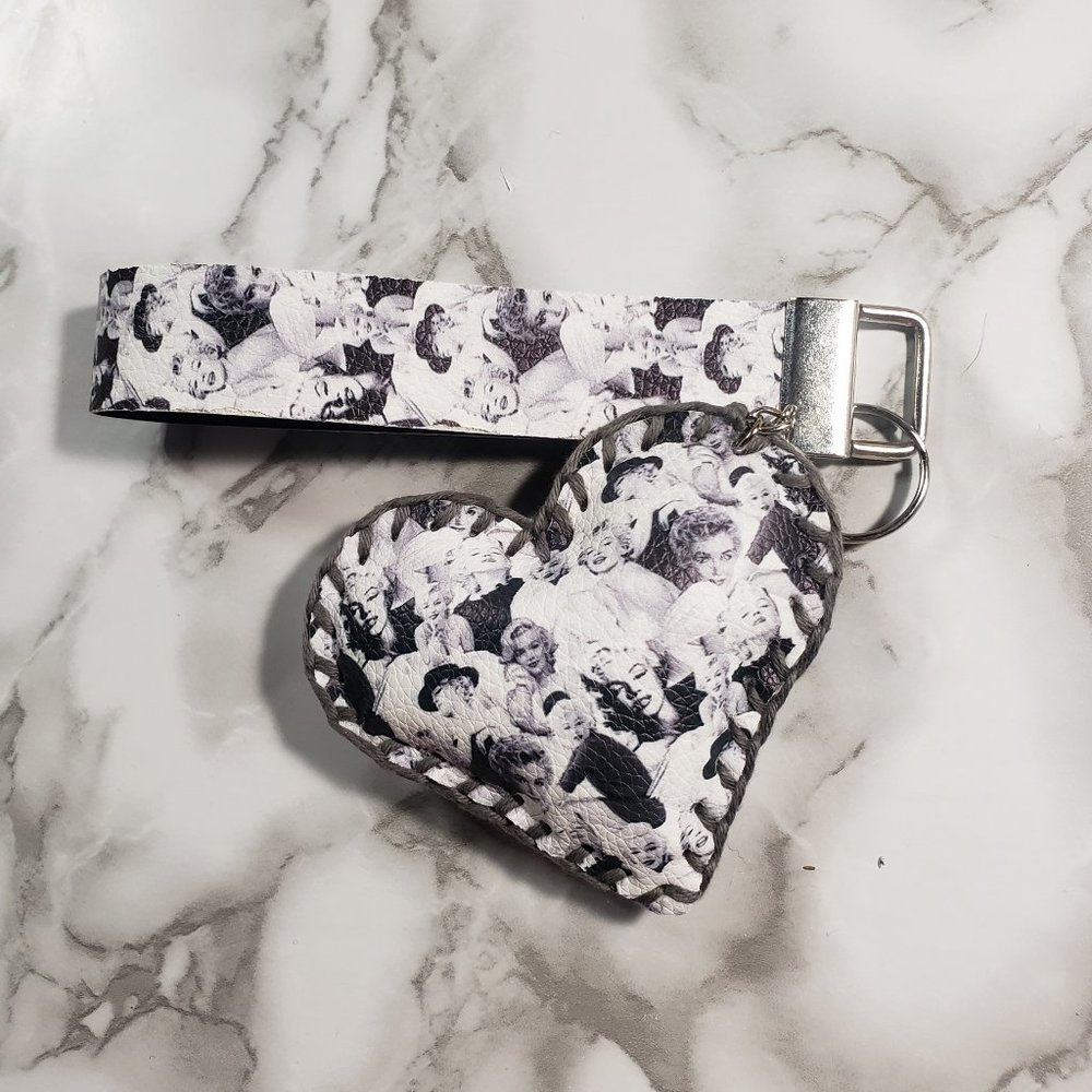 Heart Keychain with Wristlet
